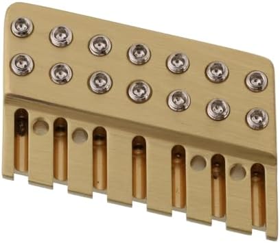 7 String Fanned Frets Headless Guitar Bridge Tailpiece & Brass String Lock  Locking Nut