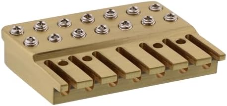 7 String Fanned Frets Headless Guitar Bridge Tailpiece & Brass String Lock  Locking Nut