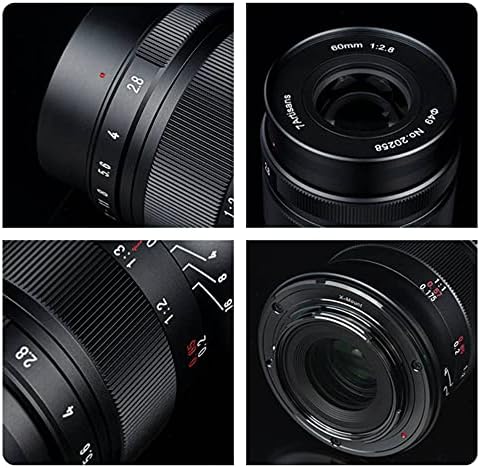 7artisans 60mm F2 8 Mark II Macro Manual Focus Camera Lens APS C Mirrorless Camera Lens for Sony E Mount Cameras Like A7 A7II A7RII A7S A7SII A6300 A6000 A5100 EX 3 NEX 3N NEX 3R NEX F3K NEX 5 NEX 5N