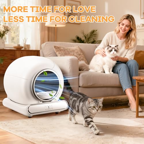 80 Count Cat Litter Box Liners   Large Drawstring Cat Litter Bags  Extra Thick Heavy Duty Waste Replacement Bags for Self Cleaning Cats Litter Boxes  4 Rolls  18 5 x 17 7  20 Liners per Roll 