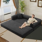 80" Queen Convertible Sofa Bed  No Assembly Modern Boneless Couch Sofa in Box