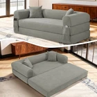 80" Queen Convertible Sofa Bed  No Assembly Modern Boneless Couch Sofa in Box