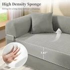 80" Queen Convertible Sofa Bed  No Assembly Modern Boneless Couch Sofa in Box