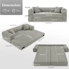 80" Queen Convertible Sofa Bed  No Assembly Modern Boneless Couch Sofa in Box