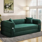 80" Queen Convertible Sofa Bed  No Assembly Modern Boneless Couch Sofa in Box