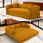 80" Queen Convertible Sofa Bed  No Assembly Modern Boneless Couch Sofa in Box
