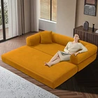 80" Queen Convertible Sofa Bed  No Assembly Modern Boneless Couch Sofa in Box