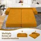 80" Queen Convertible Sofa Bed  No Assembly Modern Boneless Couch Sofa in Box
