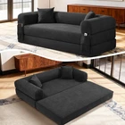 80" Queen Convertible Sofa Bed  No Assembly Modern Boneless Couch Sofa in Box
