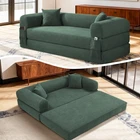 80" Queen Convertible Sofa Bed  No Assembly Modern Boneless Couch Sofa in Box