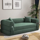 80" Queen Convertible Sofa Bed  No Assembly Modern Boneless Couch Sofa in Box