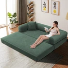 80" Queen Convertible Sofa Bed  No Assembly Modern Boneless Couch Sofa in Box