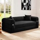 80" Queen Convertible Sofa Bed  No Assembly Modern Boneless Couch Sofa in Box