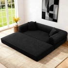 80" Queen Convertible Sofa Bed  No Assembly Modern Boneless Couch Sofa in Box