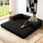 80" Queen Convertible Sofa Bed  No Assembly Modern Boneless Couch Sofa in Box
