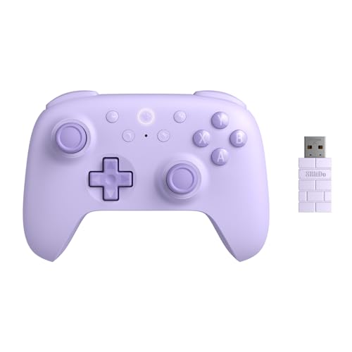 8BitDo Ultimate 2C Wireless Controller for Windows PC and Android  with 1000 Hz Polling Rate  Hall Effect Joysticks and Triggers  and Remappable L4/R4 Bumpers  Purple 