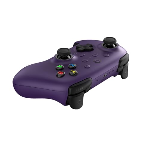 8BitDo Ultimate 2 Wireless Controller for Windows PC  Apple  Steam & Android  Gaming Controller with TMR Joysticks  Hall/Tactile Triggers  Motion Control  RGB Fire Ring  1000Hz Polling Rate  Purple