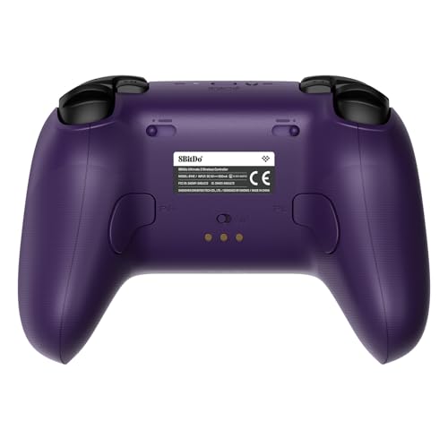 8BitDo Ultimate 2 Wireless Controller for Windows PC  Apple  Steam & Android  Gaming Controller with TMR Joysticks  Hall/Tactile Triggers  Motion Control  RGB Fire Ring  1000Hz Polling Rate  Purple