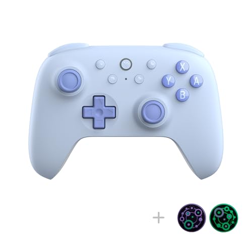8Bitdo Ultimate 2C Hall Effect Joysticks Bluetooth Controller with Remappable L4/R4 Bumpers  6 axis Motion Control  Rumble Vibration and Turbo Function for Switch/Switch 2  Blue 