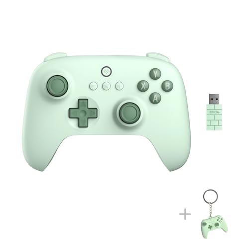 8Bitdo Ultimate 2C Hall Effect Joysticks and Hall Triggers Wireless Controller for Windows PC and Android  with Remappable L4/R4 Bumpers  Turbo function & Rumble vibration  Peach