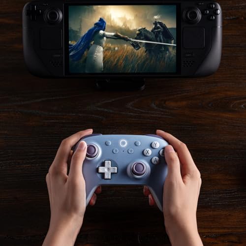 8Bitdo Ultimate 2C Wireless Controller for Windows PC and Android  with 1000Hz Polling Rate  Hall Effect Joysticks and Hall Triggers  and Remappable L4/R4 Bumpers  Dark Blue 