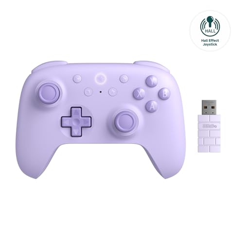 8Bitdo Ultimate 2C Wireless Controller for Windows PC and Android  with 1000Hz Polling Rate  Hall Effect Joysticks and Hall Triggers  and Remappable L4/R4 Bumpers  Dark Blue 