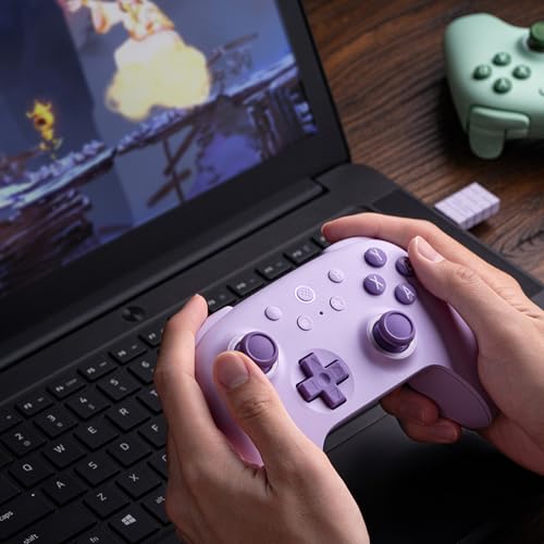 8Bitdo Ultimate 2C Wireless Controller for Windows PC and Android  with 1000Hz Polling Rate  Hall Effect Joysticks and Hall Triggers  and Remappable L4/R4 Bumpers  Dark Blue 