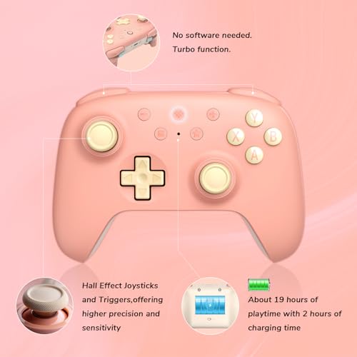 8Bitdo Ultimate 2C Wireless Controller for Windows PC and Android  with 1000Hz Polling Rate  Hall Effect Joysticks and Hall Triggers  and Remappable L4/R4 Bumpers  Dark Blue 