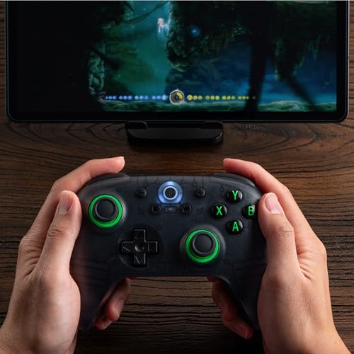 8Bitdo Ultimate 2C Wireless Controller for Windows PC and Android  with 1000Hz Polling Rate  Hall Effect Joysticks and Hall Triggers  and Remappable L4/R4 Bumpers  Dark Blue 