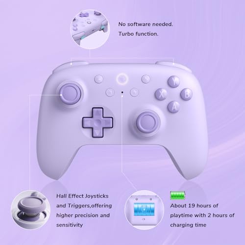 8Bitdo Ultimate 2C Wireless Controller for Windows PC and Android  with 1000Hz Polling Rate  Hall Effect Joysticks and Hall Triggers  and Remappable L4/R4 Bumpers  Dark Blue 