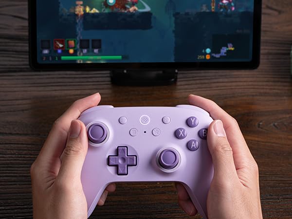 8Bitdo Ultimate 2C Wireless Controller for Windows PC and Android  with 1000Hz Polling Rate  Hall Effect Joysticks and Hall Triggers  and Remappable L4/R4 Bumpers  Dark Blue 