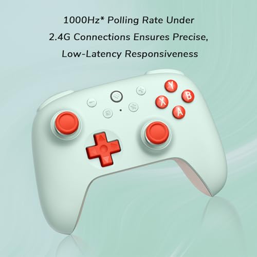 8Bitdo Ultimate 2C Wireless Controller for Windows PC and Android  with 1000Hz Polling Rate  Hall Effect Joysticks and Hall Triggers  and Remappable L4/R4 Bumpers  Dark Blue 