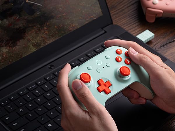 8Bitdo Ultimate 2C Wireless Controller for Windows PC and Android  with 1000Hz Polling Rate  Hall Effect Joysticks and Hall Triggers  and Remappable L4/R4 Bumpers  Dark Blue 