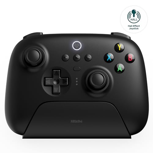 8Bitdo Ultimate 2 4G Wireless Controller  Hall Effect Joystick Update  Gaming Controller with Charging Dock for PC  Android  Steam Deck & Apple  Black