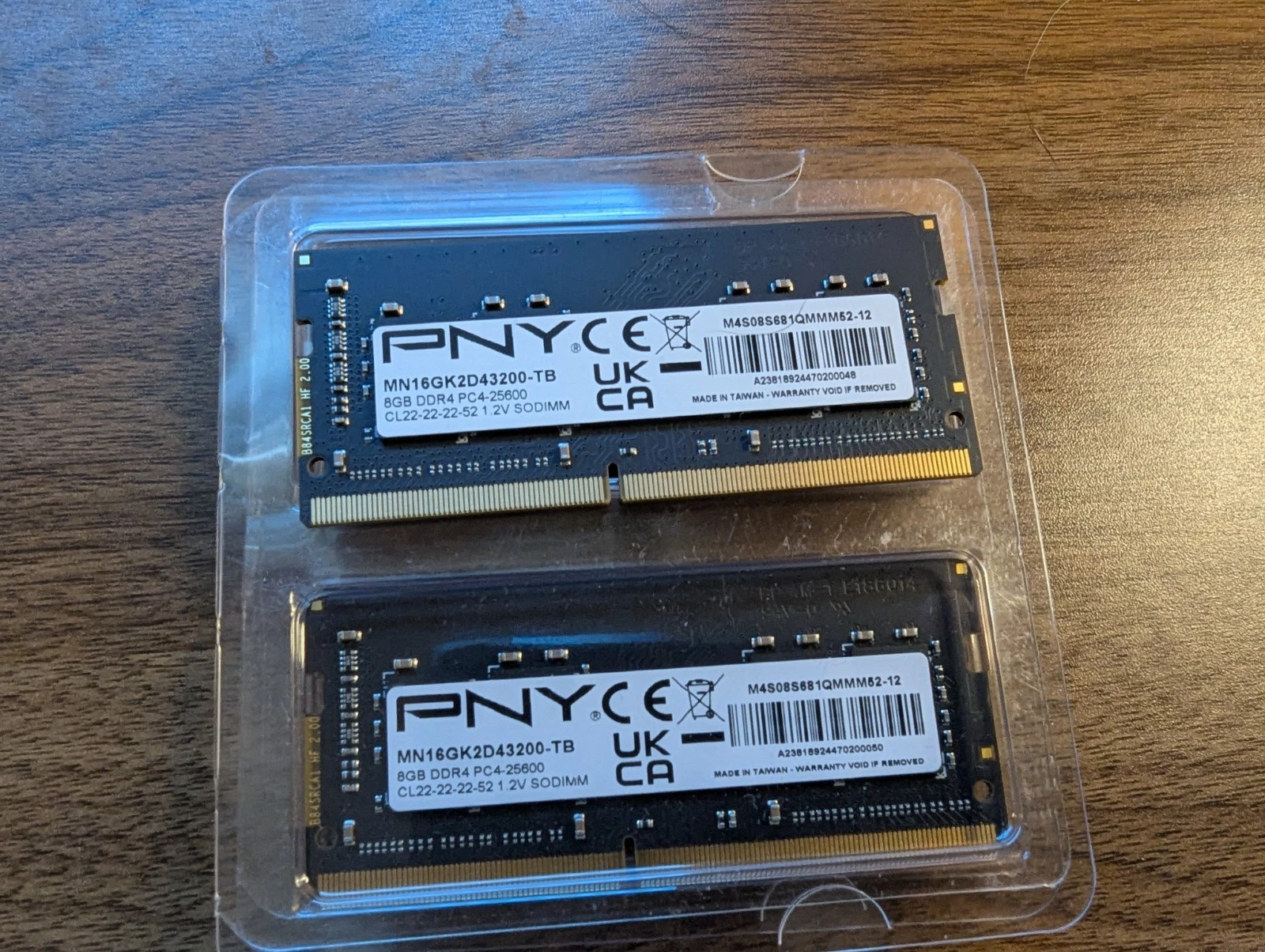8GB DDR4 SODIMM RAM 3200MHz MN16GK2D43200 TB PNY  Sold Individually