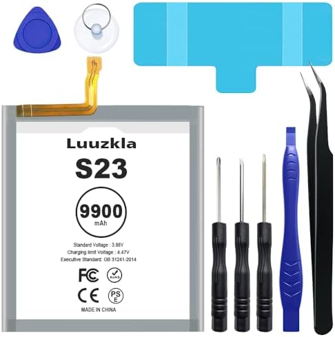 9900mAh Battery Compatible with Galaxy S23  New Upgrade   Super Capacity Replacement Battery Compatible with Galaxy S23 SM S911B SM S911U SM S911U1 SM S911N EB BS912ABY with Ful Kits