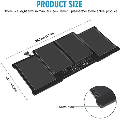 A1405 Laptop Battery for MacBook Air 13 inch A1466  Mid 2012 Mid 2013 Early 2014  Early 2015 2017  A1369  Late 2010  Mid 2011 Version  fits A1496 A1377  EMC  2925  2469  2559  2392  2632  3178