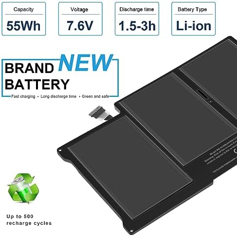 A1405 Laptop Battery for MacBook Air 13 inch A1466  Mid 2012 Mid 2013 Early 2014  Early 2015 2017  A1369  Late 2010  Mid 2011 Version  fits A1496 A1377  EMC  2925  2469  2559  2392  2632  3178
