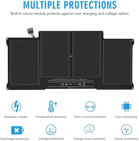 A1405 Laptop Battery for MacBook Air 13 inch A1466  Mid 2012 Mid 2013 Early 2014  Early 2015 2017  A1369  Late 2010  Mid 2011 Version  fits A1496 A1377  EMC  2925  2469  2559  2392  2632  3178