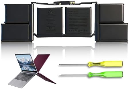 Reemplazo de batería A1964 A1819 para MacBook Pro de 13 pulgadas (mediados de 2018, 2019) A2251 (2020) 58.2Wh 11.41V Li-Polymer compatible con EMC 3214 3358 3348 MR9Q2LL/A MWP42LL/A