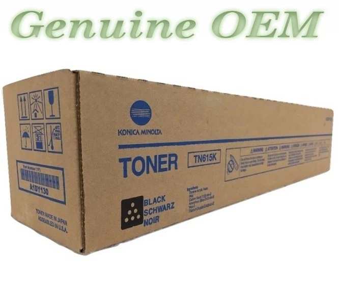A1DY130/TN615K TN 615K Original OEM Konica Minolta Toner  Black Genuine Sealed