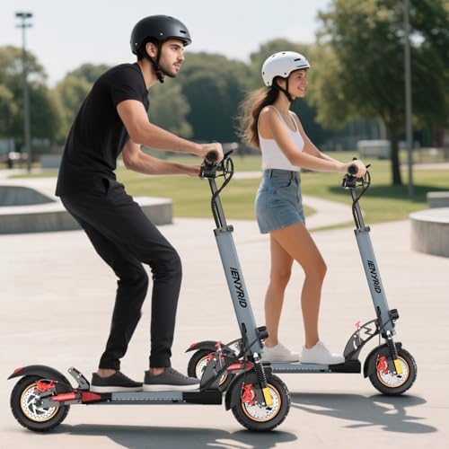 A1 Electric Scooter Adults  1000W Peak Motor  Up to 25 Miles Range / 28Mph  10 Offroad Pneumatic Tire  Dual Suspension Electric Scooter  360   Light Systems  Portable Folding Commuting
