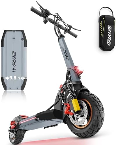 A1 Electric Scooter Adults  1000W Peak Motor  Up to 25 Miles Range / 28Mph  10 Offroad Pneumatic Tire  Dual Suspension Electric Scooter  360   Light Systems  Portable Folding Commuting