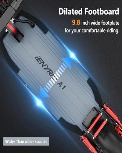 A1 Electric Scooter Adults  1000W Peak Motor  Up to 25 Miles Range / 28Mph  10 Offroad Pneumatic Tire  Dual Suspension Electric Scooter  360   Light Systems  Portable Folding Commuting