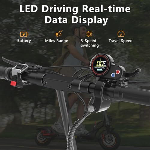 A1 Electric Scooter Adults  1000W Peak Motor  Up to 25 Miles Range / 28Mph  10 Offroad Pneumatic Tire  Dual Suspension Electric Scooter  360   Light Systems  Portable Folding Commuting