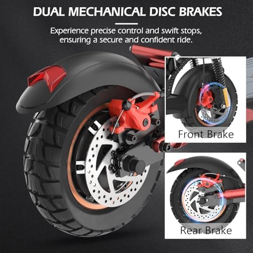 A1 Electric Scooter Adults  1000W Peak Motor  Up to 25 Miles Range / 28Mph  10 Offroad Pneumatic Tire  Dual Suspension Electric Scooter  360   Light Systems  Portable Folding Commuting