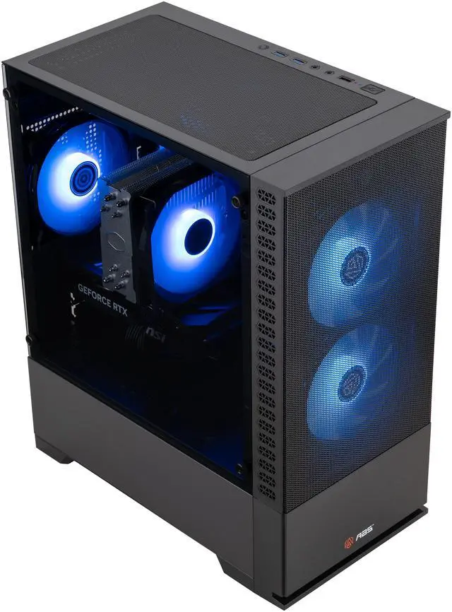 ABS Cyclone Aqua Gaming PC   Windows 11   Intel Core i7 14700F   GeForce RTX 5060   DLSS 4   32GB DDR5 6400MHz   1TB M 2 NVMe SSD