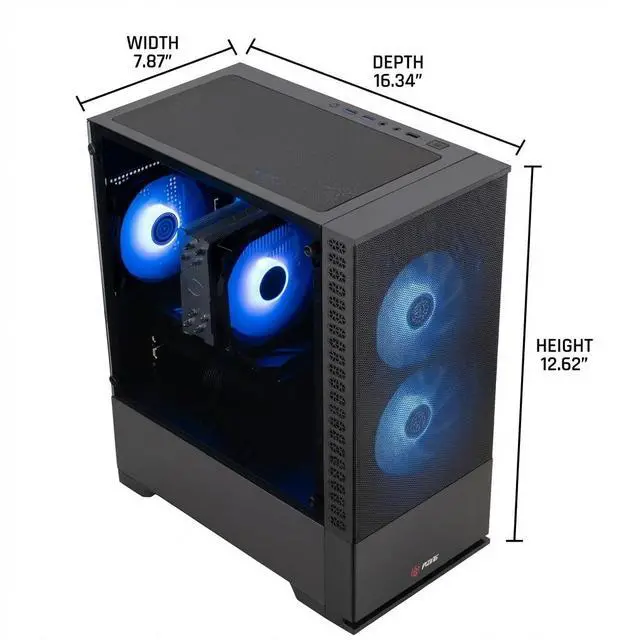 ABS Cyclone Ruby Gaming PC   Windows 11   AMD Ryzen 7 9700X   GeForce RTX 5060   32GB DDR5 6000   1TB M 2 NVMe SSD   CR9700X50602
