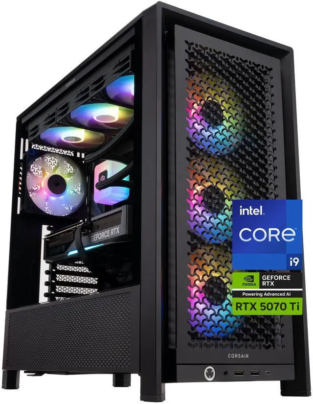 ABS Tempest 4000D Aqua Gaming PC   Windows 11   Intel i9 14900KF   RTX 5070 Ti 16GB   DLSS 4   AI Powered Performance   32GB DDR5 6400MHz   2TB M 2 NVMe SSD   TA14900KF5070Ti