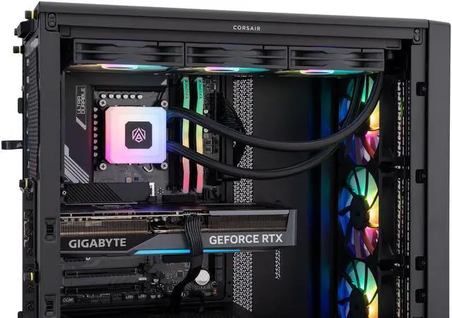 ABS Tempest 4000D Aqua Gaming PC   Windows 11   Intel i9 14900KF   RTX 5070 Ti 16GB   DLSS 4   AI Powered Performance   32GB DDR5 6400MHz   2TB M 2 NVMe SSD   TA14900KF5070Ti